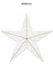 Christmas Decorative Metal Wrought Iron Star Door and Wall Ornament White 77 cm