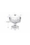 6-Piece Glass Footed Snack, Dessert, Fruit, Ice Cream Bowl, Candy Bowl 139 Ml, Transparent Patterned Presentation Bowl - 3