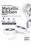 White Metalized Raffia 2 Pieces X 25 Meters Balloon String Gift Wrapping Decoration Ribbon