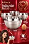 4-Piece Double Wall Insulated Salad Ice Cream Noodle Sauce Snack 11.5 cm Serving Bowl 18/10 304 Steel 723767 - 7