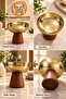 Set of 4 - Maxi - Acacia Footed Steel Ice Cream Bowl, Snack Bowl, Pastry Fruit Presentation Bowl, Serving Set 18/10 304 Steel 723774 - 8