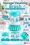 Dish and Cleaning Brush with Container Practical Hand Brush with Push-Dispensing Container for Liquid Detergent - 3