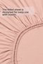 100% Cotton Combed Breathable Fabric Elastic Bed Sheet 2 Pillowcases Gift Salmon Color - 3