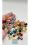 Natural Stone Look 12mm Wide Hole Acrylic Beads 50 Grams - 2