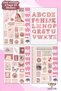 Pink Vintage 4 Sheets Sticker, Decal, Diary, Agenda, Planner, Bullet, Journal, Scrapbook