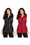 Women's Set of 2 Hooded Quilted Zippered Vests