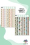 Flower Strip 2 Sheets Sticker, Decal, Diary, Agenda, Planner, Bullet, Journal, Scrapbook