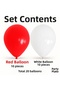 Red White Balloon Set 20 Pieces 11 Inch Latex Balloon Birthday Party April 23Rd Republic Day and Organization Decoration - 2