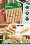 Set of 20 Natural Bamboo Wooden Clothespins with Strong Metal Spring, 6 cm - 2