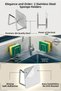 2 Pcs Stainless Steel under Sink Sponge Holder - Self Adhesive Bathroom Kitchen Organizer with 3m Strong Adhesive