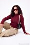 Bordo Fitted Fermuar Kapama Büyük Beden Ceket TBBAW27AG00049 - 7