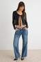 Black V-Neck Sequin Lace Detailed Blouse Tpraw27Bz00042 - 2