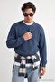Indigo Oversize Crew Neck Plain Sweater Tmnaw23Kz00189