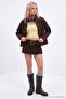 Brown Slim Corduroy Mini Skirt Twoaw27Sr00045 - 3