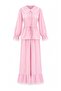 Pink Plaid / Checkered Shally Woven Pajama Set Thmaw27Pt00078