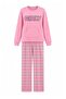 Pink Striped Soft Buttoned Knitted Pajama Set Thmaw27Pt00211