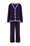 Purple Color Block Wellsoft Knitted Pajama Set Thmaw27Pt00110