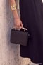 Black Gold Metal Handle Detailed Women's Mini Shoulder Bag Takaw27Oc00044 - 5