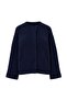 Navy Blue Soft Textured Oversize Knitwear Cardigan Twoaw27Hi00015 - 5