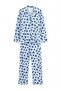 Light Blue 100% Cotton Heart & Leopard Pattern Shirt-Pants Knitted Pajamas Set Tbbaw26Ai00017