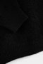 Black Oversize/Wide Cut Thick Crew Neck Knitwear Sweater Tmnaw27Kz00023 - 7