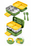 Happi Nutrition Container 1 Liter Stainless Steel 2 Compartment Leakproof Food Storage Container - 3
