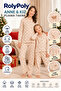 Mother Daughter Cute Bears Cream Shirt Pajama Set