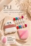 7-Piece Makeup Sponge and Double-Ended Eyeshadow Applicator Set – 1 Gift Makeup Sponge