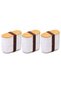 3Pcs 2-Piece Bamboo Lid Storage and Nutrition Box – 2 Layers, 20 X 9 X 5.5 cm