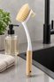 Bamboo Handle Long Curved Dish and Pot Cleaning Brush, with Hanging Loop, 28 cm - 4