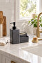 Liquid Soap Dispenser 450 ml (19X16X8 cm) - Smoked