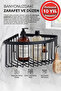 Deep Shampoo Holder Matte Black Stainless Brass 1 Piece 19X19 cm Shampoo Holder Bathroom Shelf