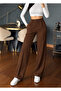 BROWN Scuba Crepe FRONT Pleated Palazzo Pants(launch price for a limited time)
