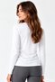 Women's Crew Neck Viscose Lycra Long Sleeve T-Shirt-white - 2