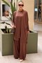 Heddy Pleated Sleeveless Cardigan Underwear Pants 3-Piece Set