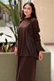 Heddy Tunic Skirt Set with Wrinkled Fabric on the Sides - 3