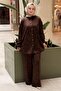 Shawl Patterned Shirt Pants Set