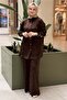 Shawl Patterned Shirt Pants Set - 2