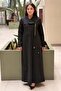 Collar Zipper Detailed Full Length Dress with Pockets - 2