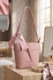 Lyra Powder Pink Women's Shoulder Bag with Scarf Detail