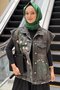 Bead Embroidered Denim Vest - 2