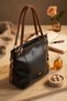 Lyra Women's Shoulder Bag Black Large Size Multi-Compartment Adjustable Strap Daily Use