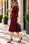 City Chic – Women's Scarf Collar Dress with Gold Button Detail and Flared Waist - 4