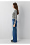 Kayık Yaka Anthracite Striped T-Shirt Fitted / Bodycon Cut 1613334-91377 - 4