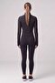 Women's Sports Jacket with Zipper, High Collar, Fit Cut, Finger Loop - 4