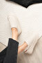 Women's Beige Suede Winter Slippers with Fur Inside and Back Strap, 5cm Thick Sole Sabo Slippers