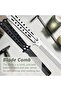 2 Piece Stainless Steel Folding Exercise Comb,Portable Hairdressing Tool for Sports and Outdoor Use,Black - 3