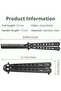 2 Piece Stainless Steel Folding Exercise Comb,Portable Hairdressing Tool for Sports and Outdoor Use,Black - 2