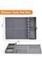 Silicone Grill Mat with Drip Pad and Spatula Holder,16 x 11.5 Inch,Heat Resistant BBQ Tool Accessory,Gray - 2