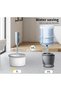 Self-Cleaning Spin Mop and Bucket System,Adjustable Stainless Steel Handle,4 Reusable Microfiber Pads - 3
